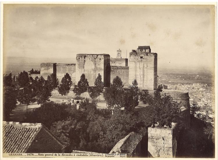 Panorámica de la Alhambra de Laurent que se muestra en la exposición.