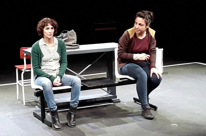 Gema Matarranz (izqda.) y Marta Megías, durante los ensayos Gema Matarranz (izqda.) y Marta Megías, durante los ensayos.