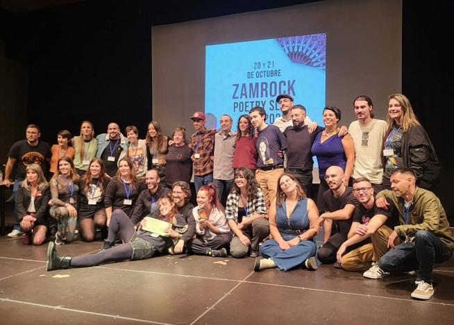 Participantes en la final nacional de Poetry Slam celebrada en Granada.  