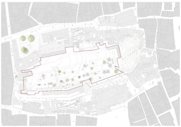 Plano que delimita la zona de actuación. 