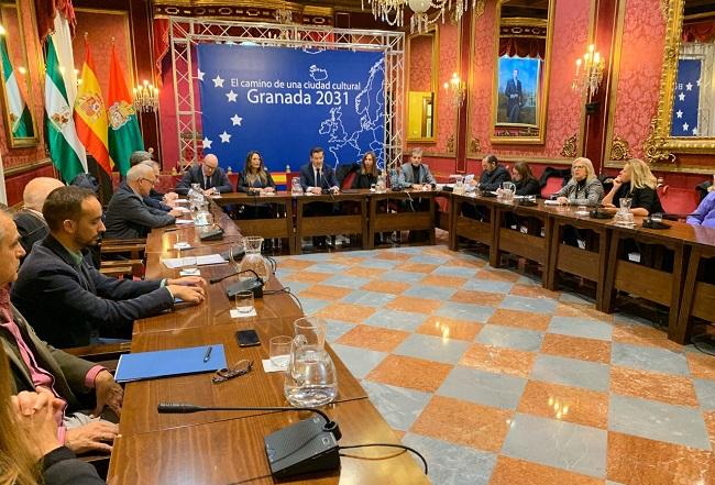 Reunión celebrada este miércoles en el Ayuntamiento.