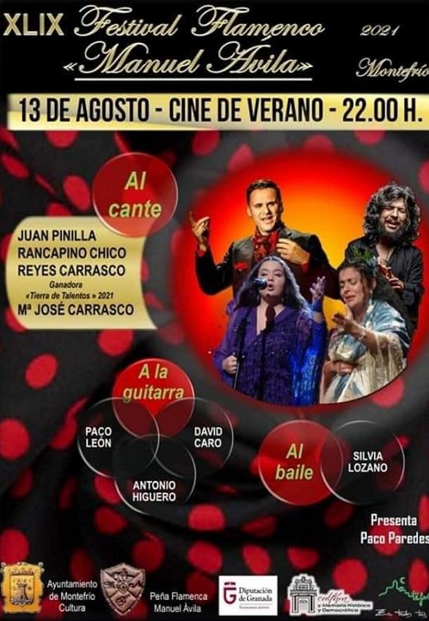 Cartel de la 49 edición del Festival Flamenco Manuel Ávila de Montefrío.