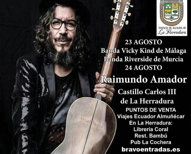 Raimundo Amador actuará el 24 de agosto. 