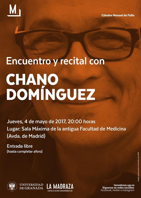 Cartel del recital de Chano Domínguez Cartel del recital de Chano Domínguez.