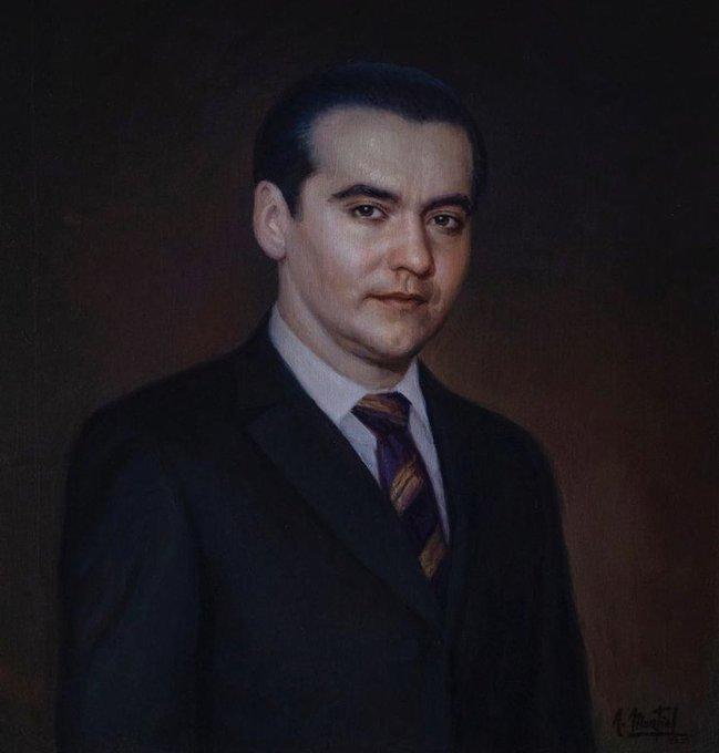 Retrato de Federico García Lorca, de Antonio Montiel, que luce ya en el Ateneo de Madrid. 