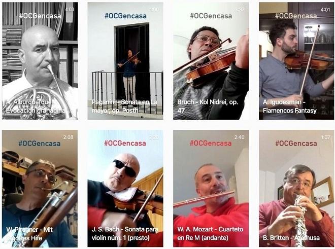 Músicos de la OCG que actúan en las redes. 