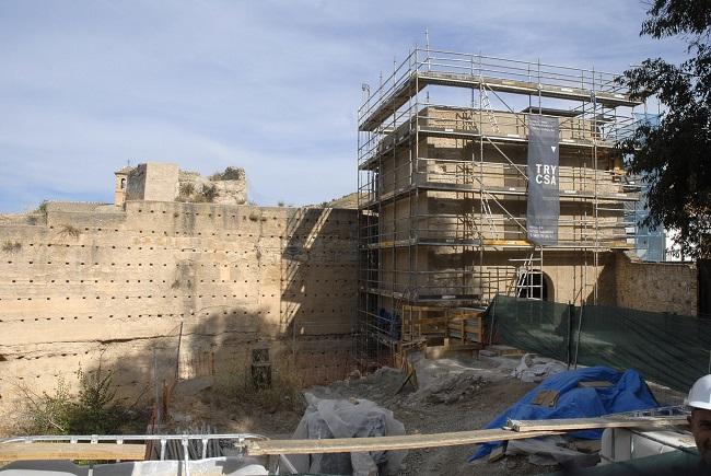 Vista de la intervención en la muralla zirí.