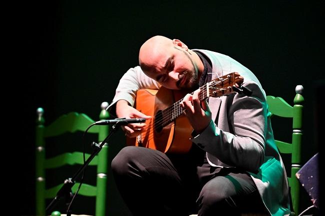 Israel Gómez, en el Teatro Isabel La Católica este viernes. 