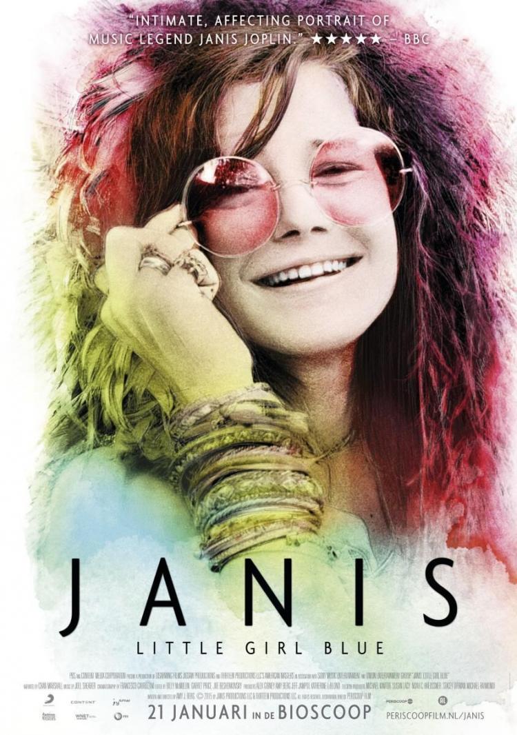 Cartel del documental sobre Janis Joplin.