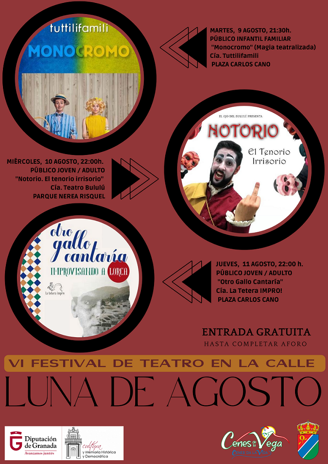 Programación del festival. 