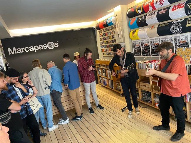 Elemento Deserto, en la actuación de este sábado en Discos Marcapasos, en el ‘Record Store Day’