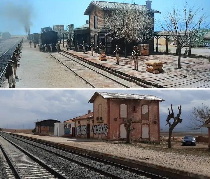 Comparativa de imágenes con el rodaje cinematográfico en La Calahorra. 