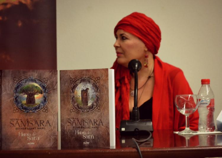 Esther López Haro, en la presentación de “Historia de SamSara”.