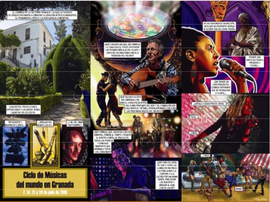 Cartel del ciclo 'Músicas del mundo' Cartel del ciclo 'Músicas del mundo'.