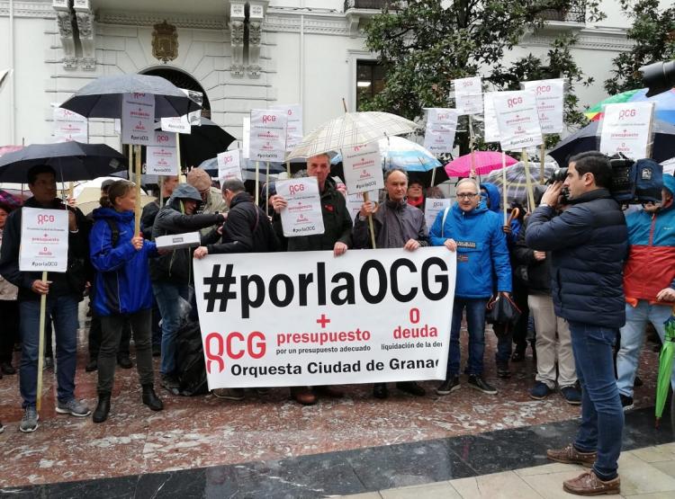 Concentración por la OCG en la Plaza del Carmen.