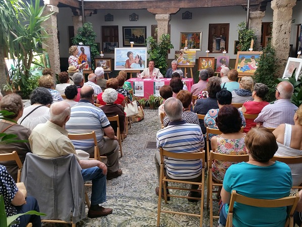 Inauguración de la exposición en la Corrala de Santiago.