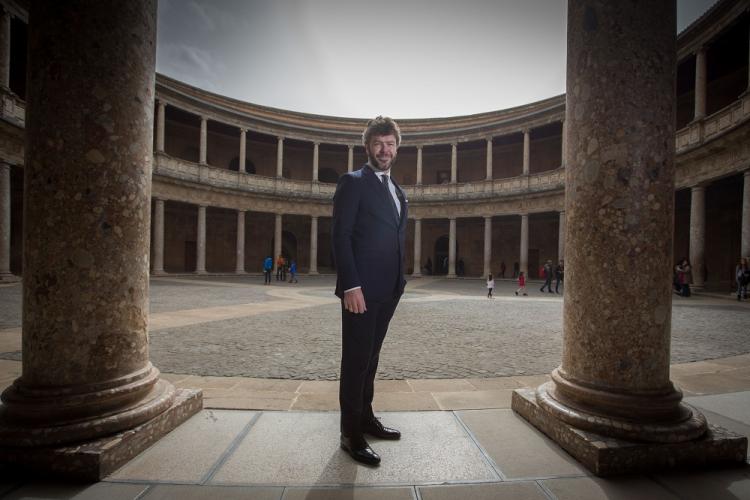 Pablo Heras-Casado, este lunes en el Palacio de Carlos V.