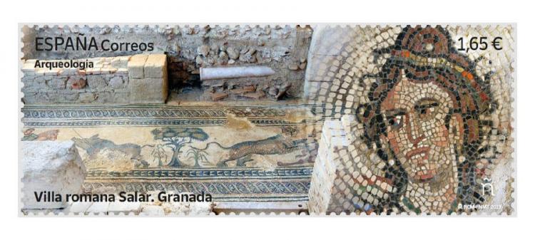 Sello dedicado a la Villa Romana de Salar.