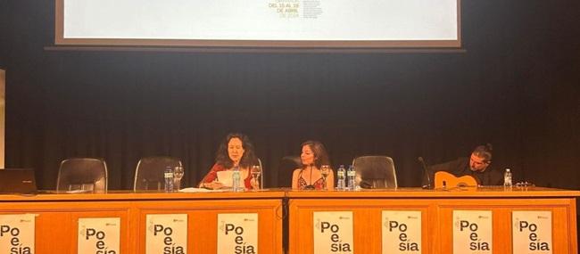 Soleá Morente en su charla e el FIP.