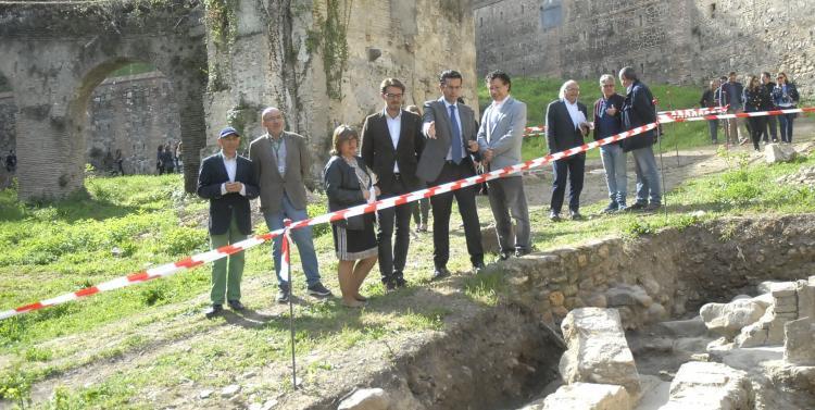 Trabajos arqueológicos previos al acondicionamiento del Paseo de Romayla. Trabajos arqueológicos previos al acondicionamiento del Paseo de Romayla.