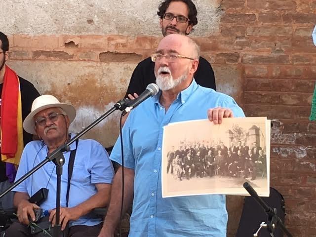 Francisco Vigueras durante el homenaje. 