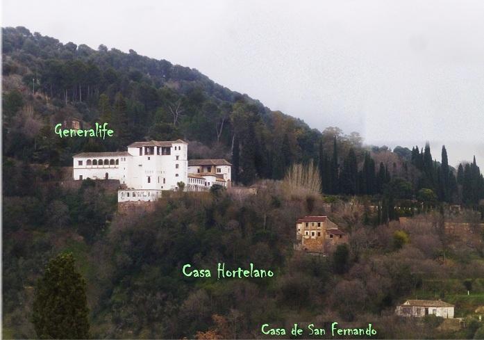 La imagen señala la ubicación de las Casas del Hortelano y San Fernando.