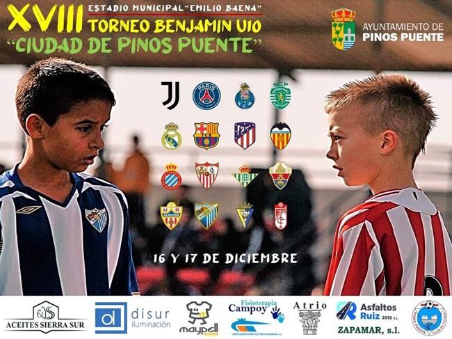 Cartel del torneo de fútbol benjamín.