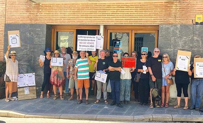 Una de las protestas en Órgiva contra los proyectos fotovoltaicos industriales.