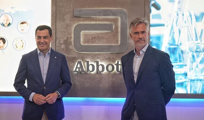 Moreno junto a Luis García, presidente de Abbot.
