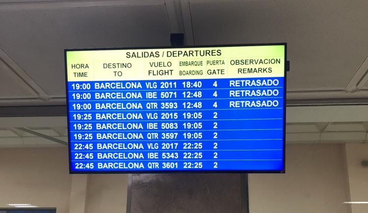 Panel del Aeropuerto, esta tarde. 