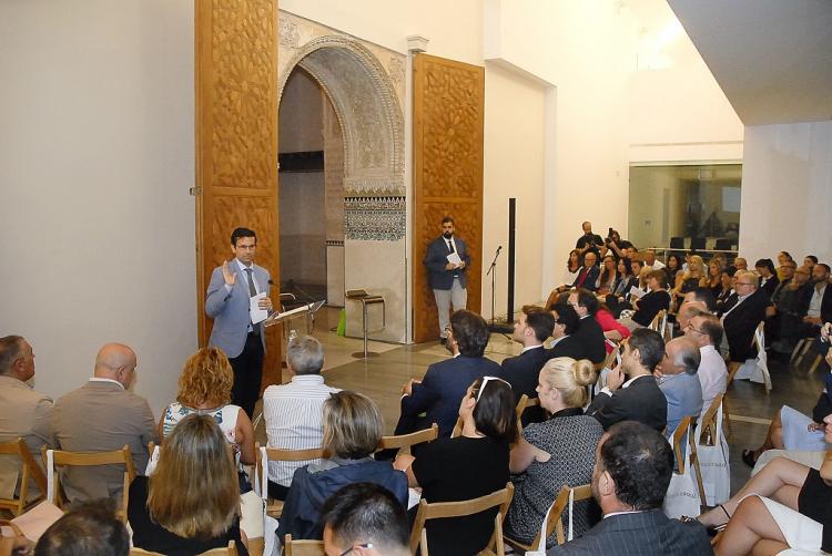 El alcalde, durante la presentación de 'Andalusian Soul' en el Cuarto Real.
