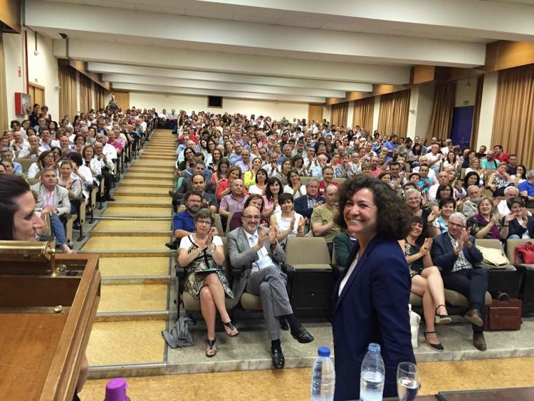 Pilar Aranda, en la presentación de su candidatura. 