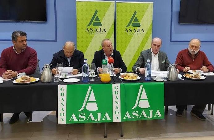 Responsables de Asaja Granada, en rueda de prensa.