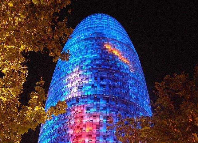 Antigua torre Agbar, la que es hoy torre Glòries.