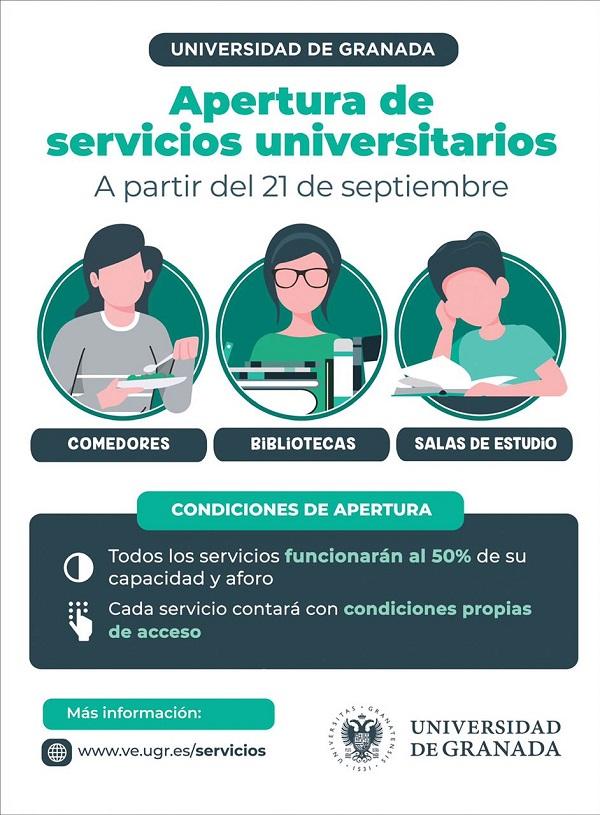 Cartel de la UGR con la apertura. Cartel de la UGR con la apertura.