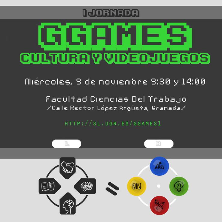 Cartel de las jornadas sobre videojuegos.