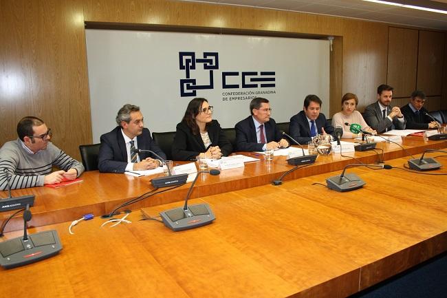 Cuerva en la reunión con los representantes institucionales y del PP.