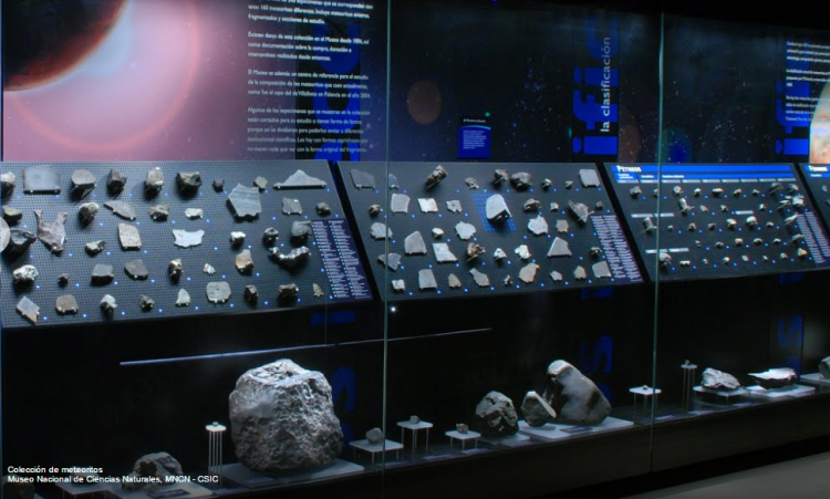 Colección de meteoritos del Museo.