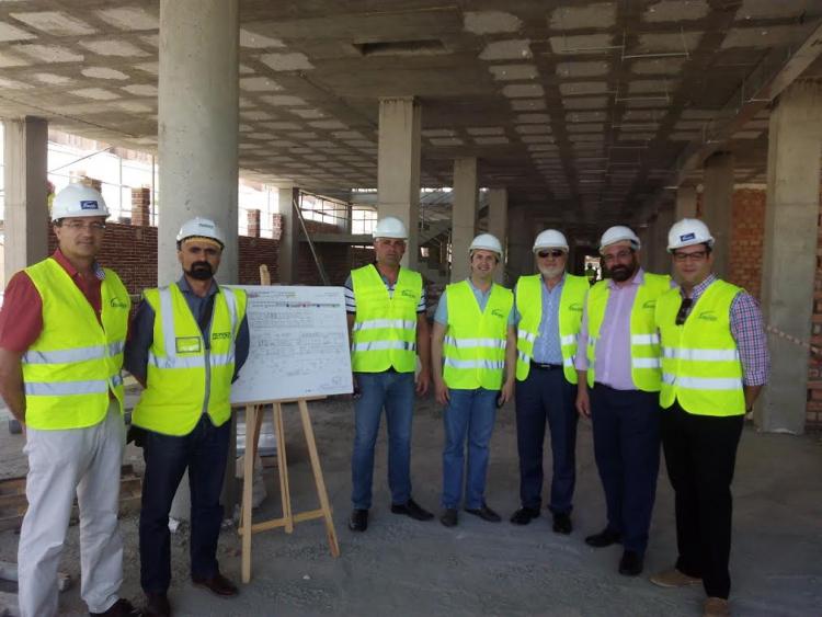 Visita a las obras del nuevo colegio de Churriana.