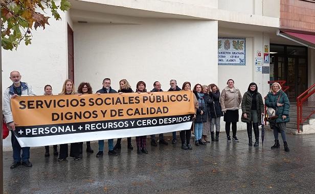 Concentración en el centro municipal del Zaidín.