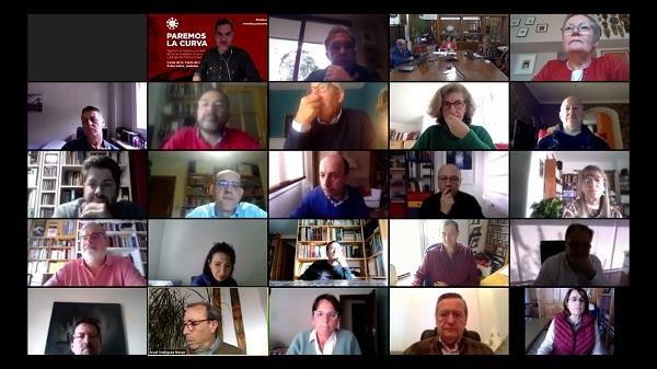 Imagen de un Consejo de Gobierno telemático de la UGR durante el estado de alarma. Imagen de un Consejo de Gobierno telemático de la UGR durante el estado de alarma.