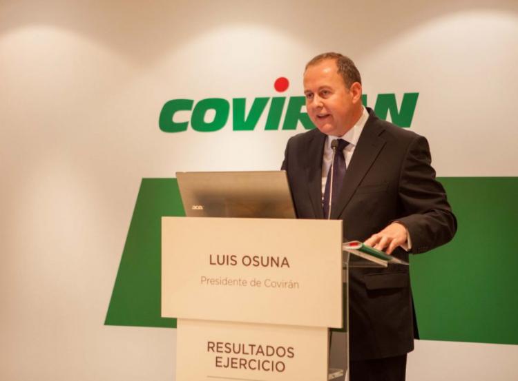 Luis Osuna, presidente de Covirán, informa de los resultados. 