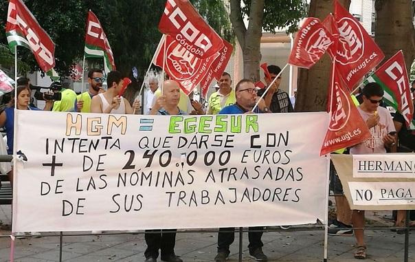 Protesta por la situación de Egesur.