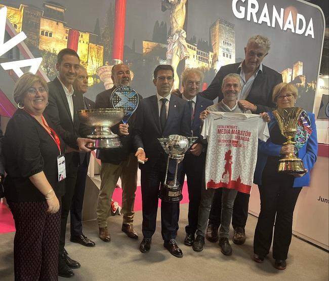 Referentes deportivos han acompañado la presentación de Granada en Fitur. 
