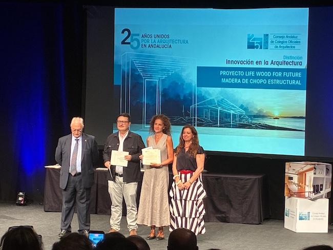 Entrega del Premio de los arquitectos de Andalucía a LIFE Madera para el Futuro.
