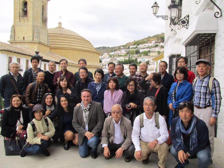 Representantes de los touroperadores japoneses, en Montefrío. 