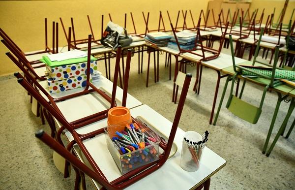 Imagen de archivo del interior de un aula recogida.