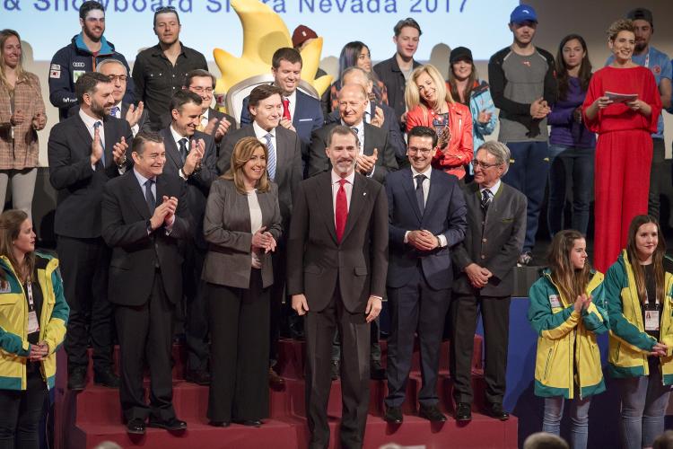 El Rey ha presidido en el Palacio de Congresos la gala inaugural de los Campeonatos del Mundo Sierra Nevada 2017.