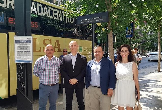 Panel informativo en Gran Vía. 