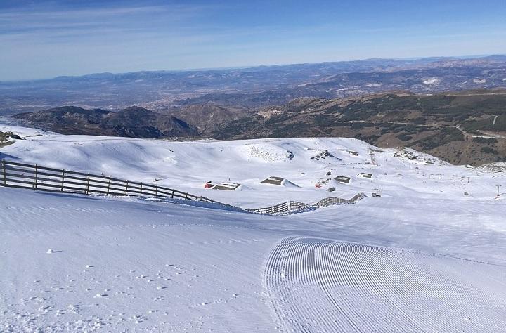 Una de las pistas preparadas en Loma de Dílar. 